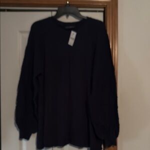 Lane Bryant Blue Long Sleeve Tunic Sweatshirt